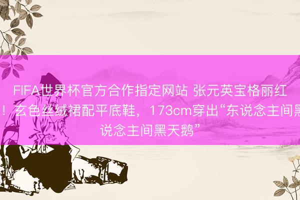 FIFA世界杯官方合作指定网站 张元英宝格丽红毯封神！玄色丝绒裙配平底鞋，173cm穿出“东说念主间黑天鹅”