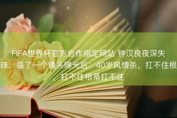 FIFA世界杯官方合作指定网站 钟汉良夜深失控扑倒朱珠，临了一个镜头曝光后：40岁风情杀，扛不住根蒂扛不住