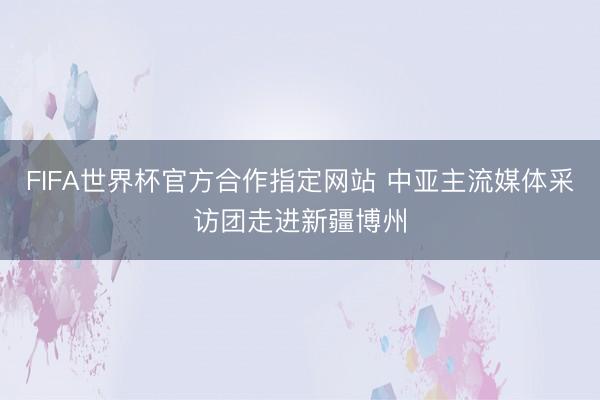 FIFA世界杯官方合作指定网站 中亚主流媒体采访团走进新疆博州